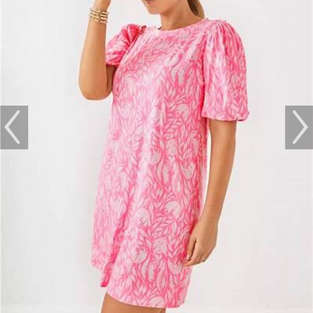 Lilly Pulitzer Pink Botanical Print Mini Dress
